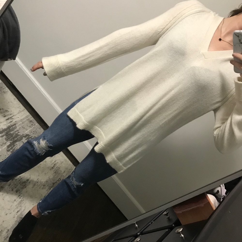 Hooded V-Neck Sweater